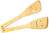 2-Piece 12-Inch Bamboo Smiley Face Wooden Spoons & Spatula Kitchen Cooking Tools for Nonstick Cookware and Wok...