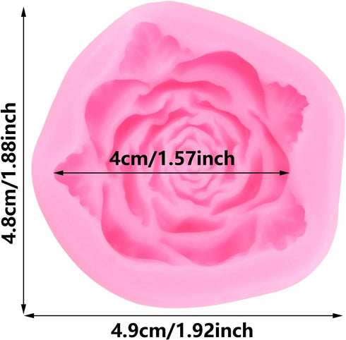 Flower Silicone Molds 3D Rose Flower Fondant Silicone Molds For Cake Decorating Cupcake Topper Candy Chocolate Gum Paste Polymer Clay...
