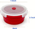 1200ml Large Camping Bowl with Foldable Spoon, Collapsible Bowl With Lid, Silicone Bento Box Container, For Travel Camping Meal Prep & Food Storag...
