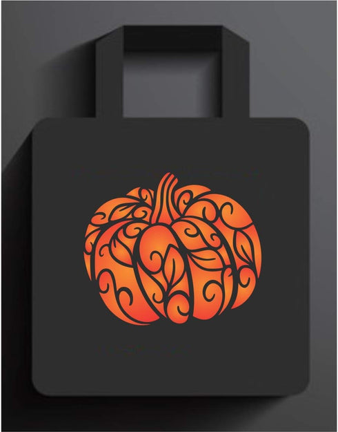 Fancy Pumpkin Stencil, 8 x 6.5 inch (L) - Decorative Halloween Thanksgiving Vegetable Pumpkin Stencils Template for Painting...