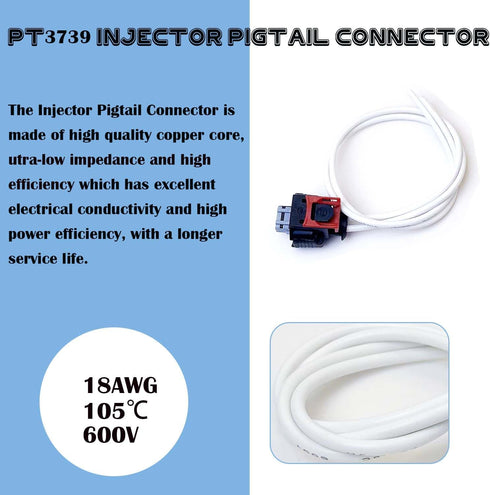 Multi-Purpose Injector Pigtail Connector PT3739 Fits for Duramax L5P Engine V8 6.6L Replaces 19368140 Fuel Injector Pigtail Connector Kit 2pcs...