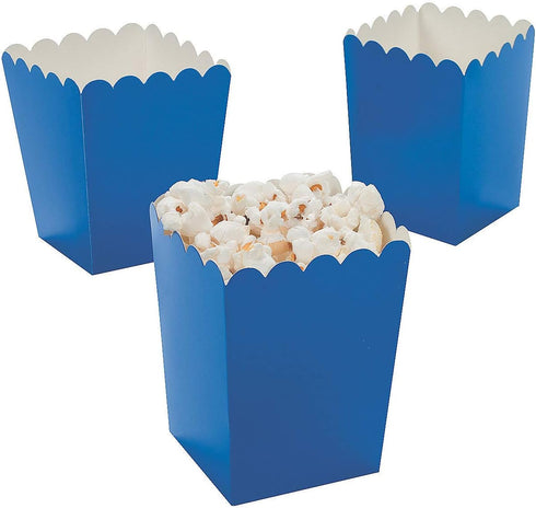 2 Pack of 24 Fun Express Mini Blue Popcorn Boxes...