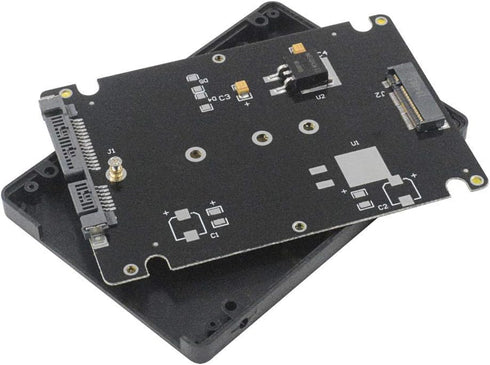 M.2 Adapter to 2.5 SATA Enclosure, B & M Key SATA Based NGFF SSD Converter to 2.5 Inch SATA 3.0 Card Support 2230 2242 2260 2280 Hard Drive with 7...