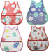 Waterproof Baby Bib Infant with Snaps Fits Baby & Toddler 6-24 Months - 4pcs (Floral Bunny Fish)...