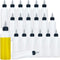 20 Pcs 4 Oz Plastic Squeeze Condiment Bottles with Twist-on Cap Lids,Sauce Bottle with Squeeze Top,Squirt Condiment Bottles for Ketchup,Mustard,Ol...