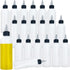 20 Pcs 4 Oz Plastic Squeeze Condiment Bottles with Twist-on Cap Lids,Sauce Bottle with Squeeze Top,Squirt Condiment Bottles for Ketchup,Mustard,Ol...