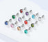Titanium Flat Back Surgical Stainless Steel Stud Earrings for Women Men,Birthstone Stud Earrings Hypoallergenic Double Side 5A Cubic Zirconia Stud...