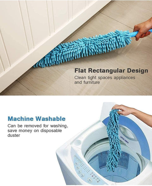 Foldable Microfiber Fan Cleaning Duster Steel Body Flexible Fan mop for Quick and Easy Cleaning of Home, Kitchen, Car, Ceiling, Cleaning Brush wit...