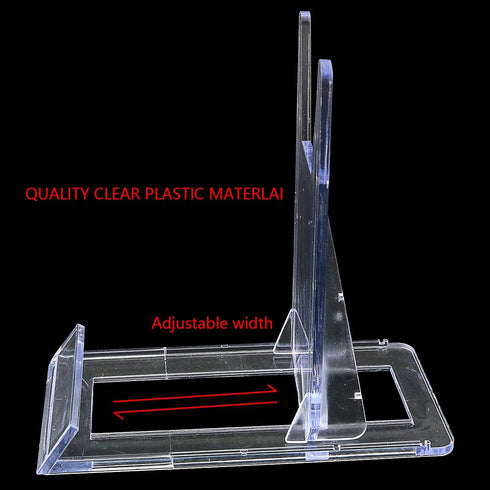 Acrylic Plate Stands FMHXG 3PCS Two Part Adjustable Clear Acrylic Plastic Display Stand Easel, Plastic Display Holders...
