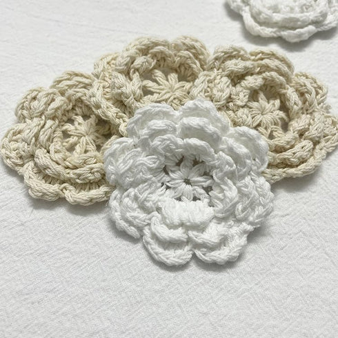 YYCRAFT Pack of 20pcs Eight Petals 2" Crocheted Spring Flowers Appliques...
