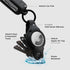 KeySmart AirTag Holder - Compact Key Organizer and Keychain for Apple AirTag - Silicone Case Attaches to Keys and Car Fobs - Black...