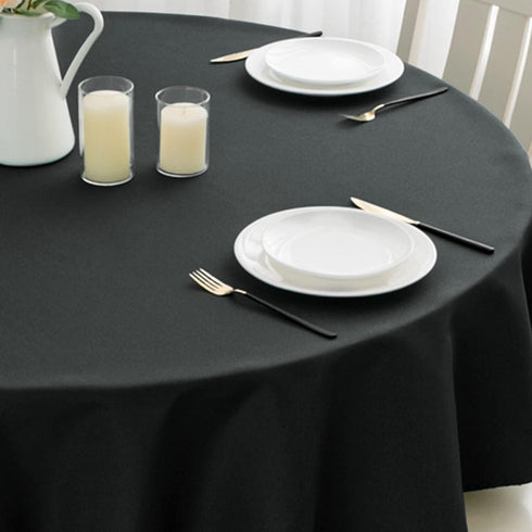 Romanstile Round Waterproof Tablecloth, Stain Resistant Washable Table Cloths Wrinkle Free Polyester Table Covers for Kitchen Dining Party Wedding...