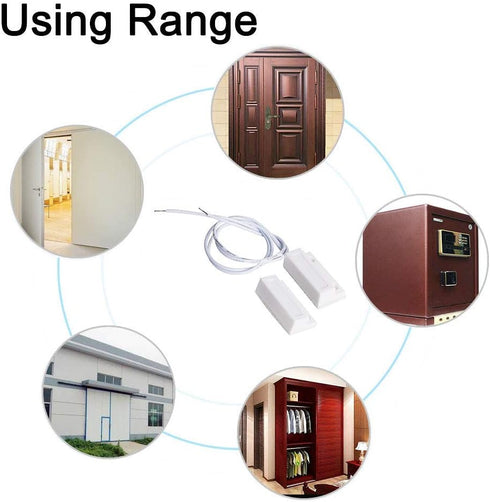 Aoje-Link RC-38A NC Wired Magnetic Door Switch Window Sensor Alarm for Home Security Access Control and Burglar Alarm Systems White 4pcs...