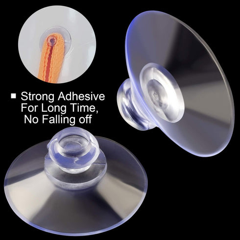 ANCIRS 30 Pack 30mm Suction Cups for Glass Table Tops, Rubber Transparent Anti-Collision Sucker Pad Without Hooks for Home Decoration...