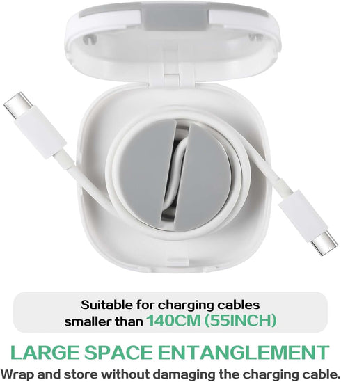 Cable Winder, Smooth and Non Stuck Lines Charging Cord Organizer, Retractable Cable Management for Original Charging Cables Below 3.2ft, Cord Retr...