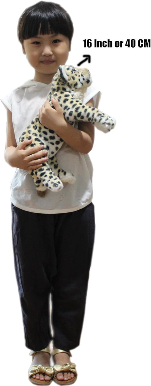 The Jungle Animals Stuffed Plush Toys Cheetah Tiger Panther Lioness Pillows (Brown Leopard, 16 Inch)...
