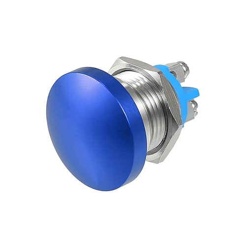 16mm Self reset Push Button Switch Metal Mushroom Head Round Start Button AC/DC 12V-250V? Domed Screw Terminal? Suitable for 0.63 '' mounting hole...