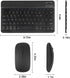 Bluetooth Keyboard and Mouse Combo Ultra-Slim Portable Rechargeable Compact Wireless Mouse Keyboard Set for Pad/iPad Pro/iPad Mini/iPad Air Mac OS...