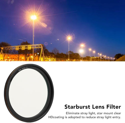 Adjustable Starlight Filter, Coating Filter Kit with Double Frame Rotation Design, Waterproof Camera Lens Effects Filters for Night Scenery Jewelr...