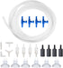 JIH Aquarium 25 Feet 3/16 Inch ID Flexible Airline Tubing Come with Check Valves, Suction Cups, Air Stone, Control Valves and Connectors (Clear)...