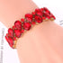 Molie Youfir Bridal Austrian Crystal Teardrop Knot Elastic Stretch Bracelet for Brides Wedding Party...