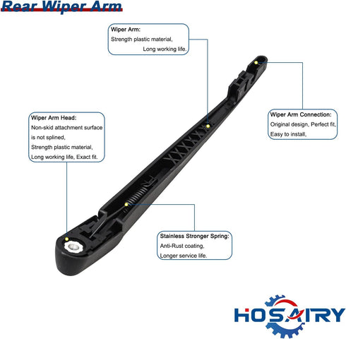 Rear Wiper Arm Blade Set for Honda Odyssey 2011-2017 Rear Windshield Wiper Arm Blade Assembly 76720-TK8-A01 76730-TK8-A21...