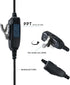 Single Wire Swivel Walkie Talkie Earphone with PTT and Microphone for 2 Pin 2.5mm+3.5mm Motorola Two Way Radio CP200 GP2000 XU1100 PRO3150 SP10...
