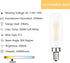 Dimmable T6 LED Bulb 25W Candelabra 2W E12 Edison Light Bulbs Soft White 3000K, T25 Mini Tubular Frosted Glass LED Filament Chandelier Light Bulbs...