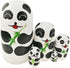 Winterworm 5.1” Cartoon Panda Russian Wooden Nesting Dolls for Kids Handmade Paints Stacking Toys Matryoshka Dolls 5 Pieces Panda Bear Party Suppl...