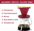 Prasacco Pour Over Coffee Maker Collapsible Pour Over Coffee Dripper Portable Camping Coffee Maker Reusable Silicone Pour Over Coffee Filter for B...
