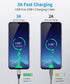 USB C Cable 3ft, 3-Pack, 3A Fast Charging, USB A to Type C Charger Cable Braided for iPhone 15 Pro Max/Plus, for Samsung Galaxy S24 S23 S22 S21 S2...