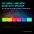 Bluetooth Speaker, Alarm Clock Bluetooth Speaker Multi-Color Changing Bedside Lamp, MP3 Player, Wireless Speaker with Lights, TF Micro SD Card Slo...