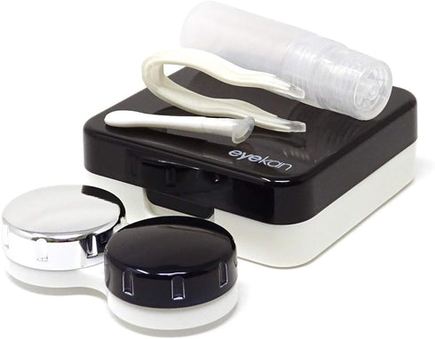 Honbay Fashion Travel Contact Lens Case Kit Mini Contact Lens Box with Mirror (Black)...