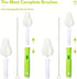 8 Piece Sponge Nipple Bottle Brushes, Baby Bottle Brush with 3 Piece Nipple Cleaner, 3 Piece Replacement Heads and 2 Piece Straw Brushes, Green...