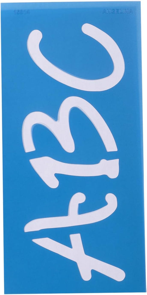 Westcott LetterCraft Stencil, Angelina Script Font, 3-Inch Characters (15814)...