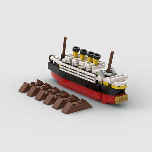 Titanic Break MOC Building Blocks,Cruise Ship Shipwreck DIY,Ship Boat Blocks Building Toys Gifts for Kids-152PCS...