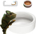 Reptile Food Dish, Escape Proof Water bowl, Ceramic Feeding Dish for Lizard,Leopard Gecko, Bearded Dragon, Hermit Crab...