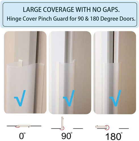 2 PCS AILUOQI Door Jam Shield Finger Pinch Guard for Baby Proofing, Kids, Hinge Cover Pinch Guard for 90 & 180 Degree Doors Frame & Baby Gate. 47....