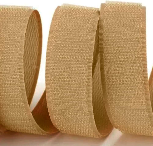 5/8 inch Wide Beige Sew on Hook and Loop Tape Non-Adhesive 1 Yd Length Tan Nylon Hook Loop Tape Fabric Fastener Set for Military Form Bags Clothes...