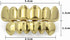 TOPGRILLZ Grills for Your Teeth Gold Grillz 18K Gold Plated Rapper Costume Grillz Teeth for Men and Women Hip Hop Polished 6 teeth Extra Silicon M...