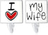 HONEY BEAR Mens I Love My Wife Cufflinks Shirt Steel Anniversary Wedding Gift...