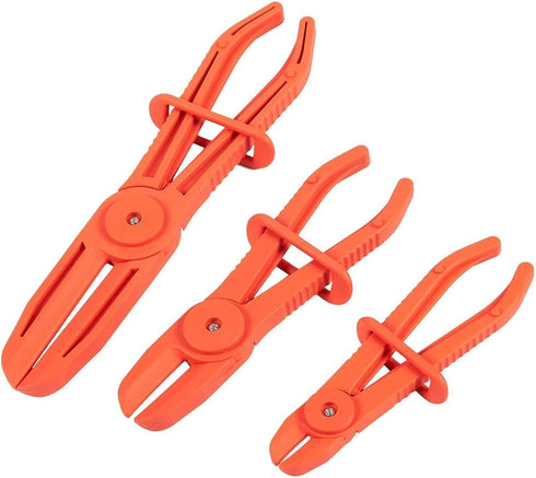 Juvale 3-Pack Hose Pinch Off Pliers - Fuel Line Clamp Tool for Automotive Brake, Radiator and Coolant (Red, 3 Sizes)...