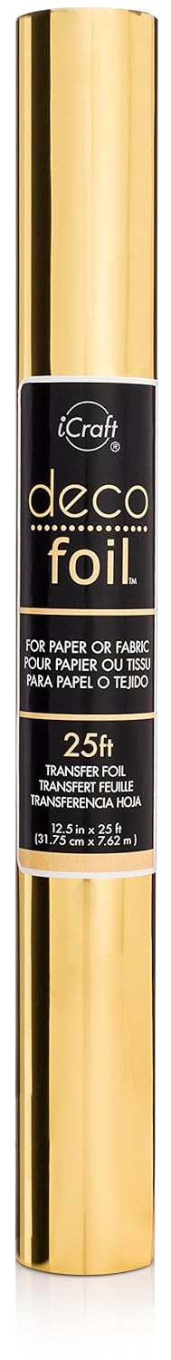 iCraft Deco Foil Value Roll, 12.5 inches x 25 feet, (Gold)...
