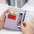 NatSumeBasics A7 Binder Wallet Cash Envelopes Budget Binder Purple Crocodile Pattern Notebook Cover 6 Rings Folders with Snap Button for Organizer...