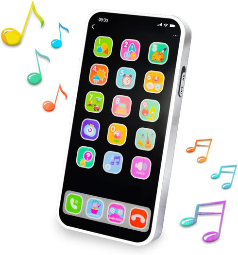 Baby Phone Toy for 1 Year Old Toddlers, Musical Cell Phone Toy with Light and Sound, Pretend Play Toy for Boys and Girls, Gifts for Birthday, Holi...
