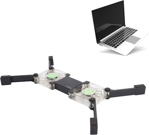 ASHATA Portable Laptop Cooling Pad, with Antiskid Mount, Dual Light Emitting Fan, USB Foldable Heat Dssipation Stand for Notebook Computer...