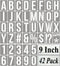 9 Inch Alphabet Letter Stencils for Painting - 42 Pack Letter and Number Stencil Templates with Signs for Painting on Wood, Reusable Numbers and L...