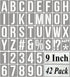 9 Inch Alphabet Letter Stencils for Painting - 42 Pack Letter and Number Stencil Templates with Signs for Painting on Wood, Reusable Numbers and L...