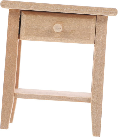 SAFIGLE Doll House Side Cabinet Miniature Bedside Table Miniature Bedside Cabinet Dollhouse Bookshelf an Fittings Doll House Furniture Nightstand ...