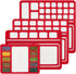BENECREAT 4 Styles Red Felt Beading Mat, Hard Back Bead Tray with Grids DIY Beading Bead Pads, Bead Design Boards for Art Crafts Jewelry Making Be...